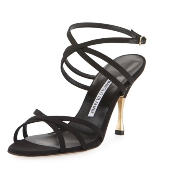 Manolo Blahnik leather strappy heels in size 39.5 US9.5 - Picture 8 of 8